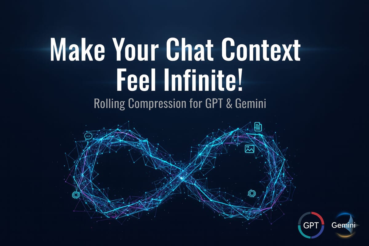 Make Your Chat Context Feel Infinite: Rolling Compression for GPT & Gemini